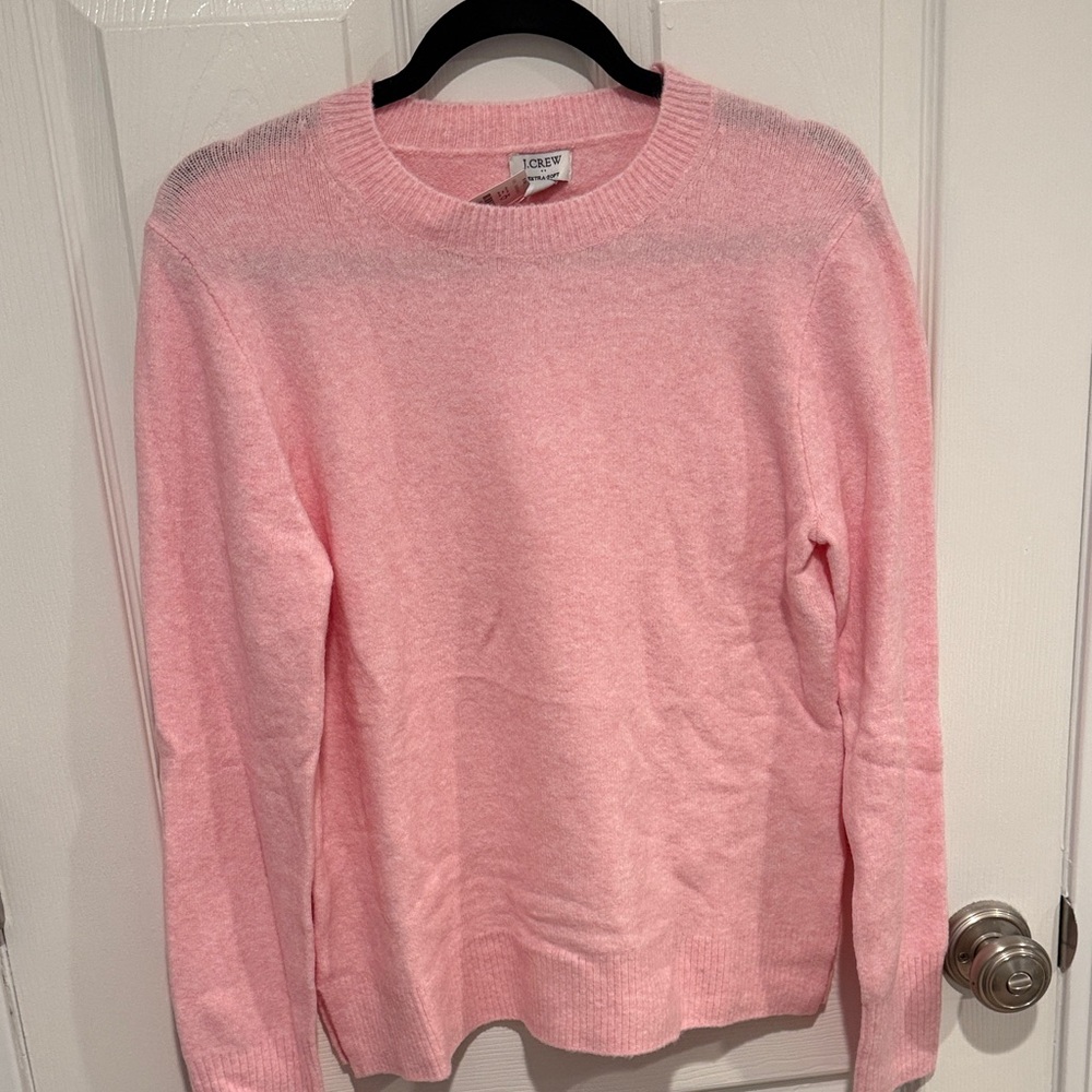 J. Crew Women's Soft Pink Crew Neck Sweater